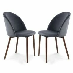 Edgemod Set of 2 Raleigh Velvet Dining Chair - Poly & Bark Rose/walnut -Dining Chairs And Benches Official Shop unnamed file 10008