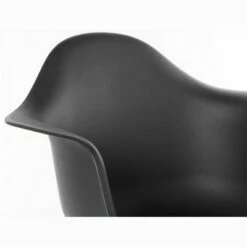 Fabulaxe Mid-Century Modern Style Plastic DAW Shell Dining Arm Chair with Wooden Dowel Eiffel Legs, Black 19 Fabulaxe Mid-Century Modern Style Plastic DAW Shell Dining Arm Chair with Wooden Dowel Eiffel Legs, Black -Dining Chairs And Benches Official Shop unnamed file 10021