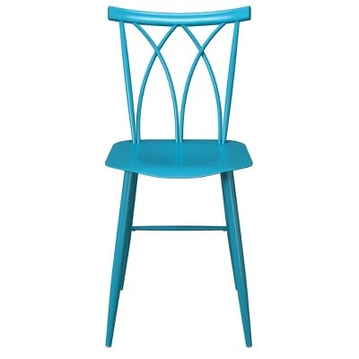 Set of 2 Avery Metal Dining Chairs - Lifestyle Solutions White 4 Set of 2 Avery Metal Dining Chairs - Lifestyle Solutions White - Image 2