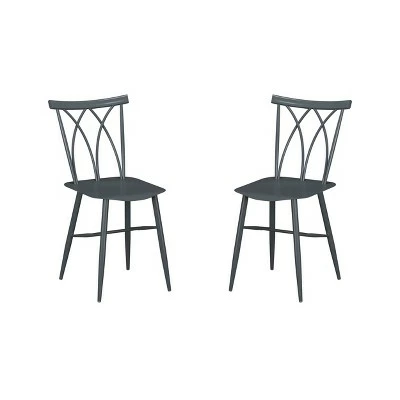 Set of 2 Avery Metal Dining Chairs - Lifestyle Solutions White 12 Set of 2 Avery Metal Dining Chairs - Lifestyle Solutions White - Image 10