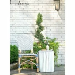 Iliza Side Chair - East at Main White/blue