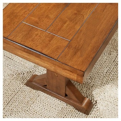 60" Trestle Leg Wood Dining Kitchen Bench - Saracina Home Antique Black 3 60" Trestle Leg Wood Dining Kitchen Bench - Saracina Home Antique Black - Image 2