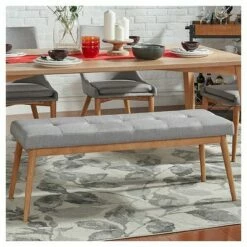 Sullivan Oak Mid Century Linen Bench - Inspire Q Merlot 16 Sullivan Oak Mid Century Linen Bench - Inspire Q Merlot -Dining Chairs And Benches Official Shop unnamed file 10099