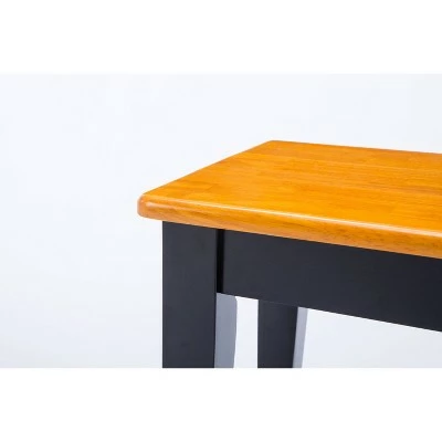 Shaker Dining Bench Wood/Black/Oak - Boraam 5 Shaker Dining Bench Wood/Black/Oak - Boraam - Image 3