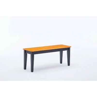 Shaker Dining Bench Wood/Black/Oak - Boraam 6 Shaker Dining Bench Wood/Black/Oak - Boraam - Image 4