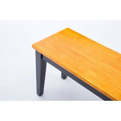 Shaker Dining Bench Wood/Black/Oak - Boraam 7 Shaker Dining Bench Wood/Black/Oak - Boraam - Image 5