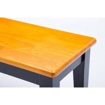 Shaker Dining Bench Wood/Black/Oak - Boraam 8 Shaker Dining Bench Wood/Black/Oak - Boraam - Image 6