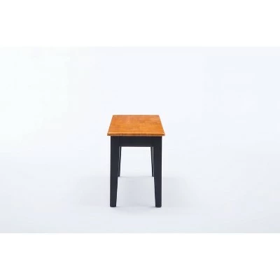 Shaker Dining Bench Wood/Black/Oak - Boraam 10 Shaker Dining Bench Wood/Black/Oak - Boraam - Image 8