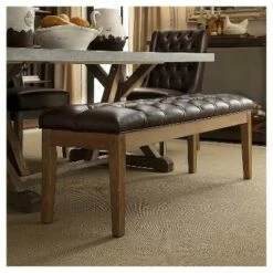 Beechhurst Button Tufted Bench Wood Marbled Chocolate - Inspire Q -Dining Chairs And Benches Official Shop unnamed file 10120