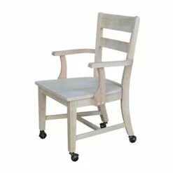 Dining Chair with Casters - Unfinished - International Concepts -Dining Chairs And Benches Official Shop unnamed file 1013