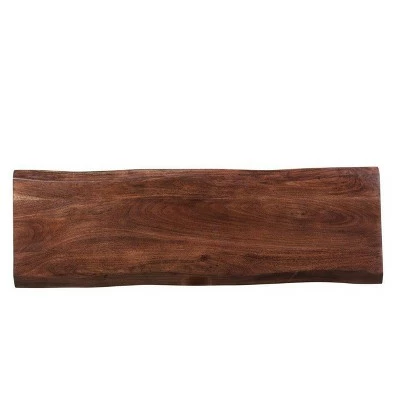 50" Sheesham Live Edge bench Brown/Gold - Timbergirl 5 50" Sheesham Live Edge bench Brown/Gold - Timbergirl - Image 3