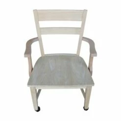 Dining Chair with Casters - Unfinished - International Concepts -Dining Chairs And Benches Official Shop unnamed file 1016