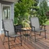 Costway Set of 4 Outdoor Patio Folding Chairs Camping Deck Garden Pool Beach W/Armrest