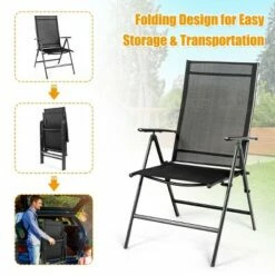 Costway 4PCS Patio Folding Dining Chair Recliner Adjustable Black 13 Costway 4PCS Patio Folding Dining Chair Recliner Adjustable Black -Dining Chairs And Benches Official Shop unnamed file 10186