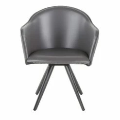 Dani Dining Chair with Faux Leather Gray/Black - LumiSource -Dining Chairs And Benches Official Shop unnamed file 1021