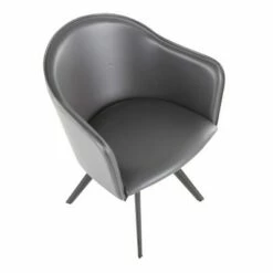 Dani Dining Chair with Faux Leather Gray/Black - LumiSource -Dining Chairs And Benches Official Shop unnamed file 1022