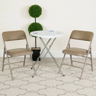 Flash Furniture HERCULES Series Metal Folding Chairs with Padded Seats | Set of 2 Black Metal Folding Chairs 3 Flash Furniture HERCULES Series Metal Folding Chairs with Padded Seats | Set of 2 Black Metal Folding Chairs