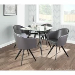 Dani Dining Chair with Faux Leather Gray/Black - LumiSource -Dining Chairs And Benches Official Shop unnamed file 1024