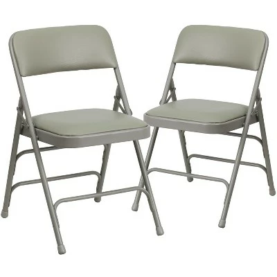 Flash Furniture HERCULES Series Metal Folding Chairs with Padded Seats | Set of 2 Black Metal Folding Chairs 14 Flash Furniture HERCULES Series Metal Folding Chairs with Padded Seats | Set of 2 Black Metal Folding Chairs - Image 12