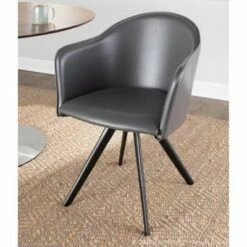 Dani Dining Chair with Faux Leather Gray/Black - LumiSource -Dining Chairs And Benches Official Shop unnamed file 1025