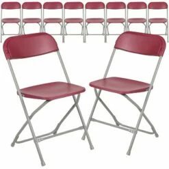 Emma and Oliver Set of 10 Stackable Folding Plastic Chairs - 650 LB Weight Capacity -Dining Chairs And Benches Official Shop unnamed file 10399