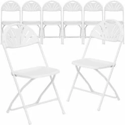 Flash Furniture 8 Pack HERCULES Series 650 lb. Capacity Plastic Fan Back Folding Chair -Dining Chairs And Benches Official Shop unnamed file 10440