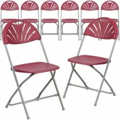 Flash Furniture 8 Pack HERCULES Series 650 lb. Capacity Plastic Fan Back Folding Chair -Dining Chairs And Benches Official Shop unnamed file 10442