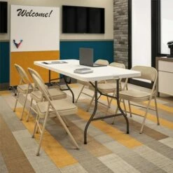 Set of 2 Double Braced Vinyl Padded Seat & Back Folding Chair - Room & Joy Black -Dining Chairs And Benches Official Shop unnamed file 10517