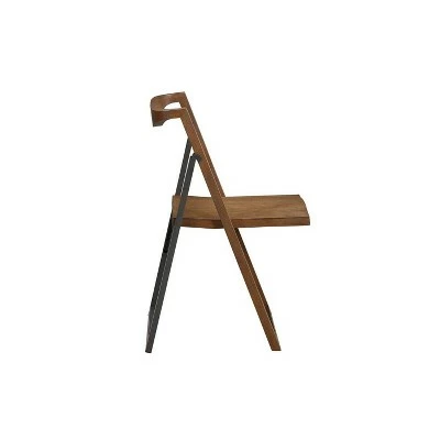 2pk Sydney Folding Chairs Wire Brush Chestnut - Boraam 9 2pk Sydney Folding Chairs Wire Brush Chestnut - Boraam - Image 7