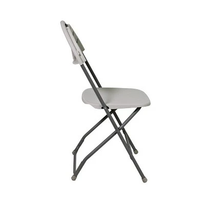 Plastic Folding Chair Light Gray - OSP Home Furnishings 3 Plastic Folding Chair Light Gray - OSP Home Furnishings