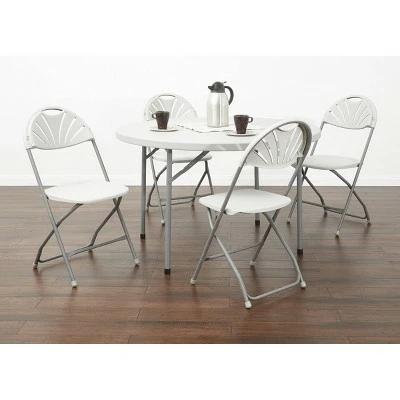 Plastic Folding Chair Light Gray - OSP Home Furnishings 6 Plastic Folding Chair Light Gray - OSP Home Furnishings - Image 4