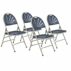 National Public Seating Set of 4 Deluxe Fan Back with Triple Brace Folding Chairs - Hampton Collection Dark Blue 21 National Public Seating Set of 4 Deluxe Fan Back with Triple Brace Folding Chairs - Hampton Collection Dark Blue -Dining Chairs And Benches Official Shop unnamed file 10642