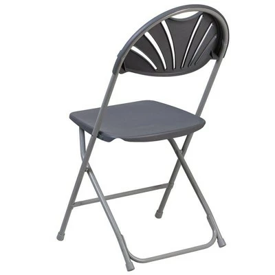 Riverstone Furniture Collection Plastic Folding Chair Charcoal 4 Riverstone Furniture Collection Plastic Folding Chair Charcoal - Image 2