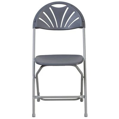 Riverstone Furniture Collection Plastic Folding Chair Charcoal 5 Riverstone Furniture Collection Plastic Folding Chair Charcoal - Image 3
