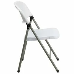 Riverstone Furniture Collection Plastic Folding Chair White