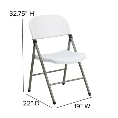 Riverstone Furniture Collection Plastic Folding Chair White 7 Riverstone Furniture Collection Plastic Folding Chair White - Image 5
