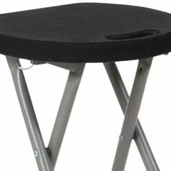 Flash Furniture Foldable Stool with Black Plastic Seat and Titanium Gray Frame -Dining Chairs And Benches Official Shop unnamed file 10761