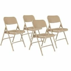 National Public Seating Set of 4 Premium All Steel Folding Chairs - Hampton Collection Blue -Dining Chairs And Benches Official Shop unnamed file 10793