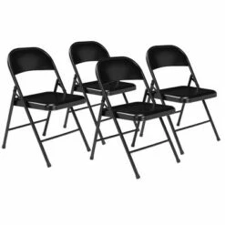 National Public Seating Set of 4 All Steel Folding Chairs - Hampton Collection Beige -Dining Chairs And Benches Official Shop unnamed file 10806