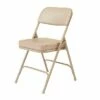 National Public Seating Set of 2 Premium Vinyl Padded Folding Chairs - Hampton Collection Beige