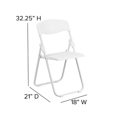 Flash Furniture 2 Pack HERCULES Series 500 lb. Capacity Heavy Duty Plastic Folding Chair with Built-in Ganging Brackets 5 Flash Furniture 2 Pack HERCULES Series 500 lb. Capacity Heavy Duty Plastic Folding Chair with Built-in Ganging Brackets - Image 3