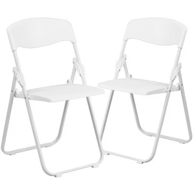 Flash Furniture 2 Pack HERCULES Series 500 lb. Capacity Heavy Duty Plastic Folding Chair with Built-in Ganging Brackets 11 Flash Furniture 2 Pack HERCULES Series 500 lb. Capacity Heavy Duty Plastic Folding Chair with Built-in Ganging Brackets - Image 9
