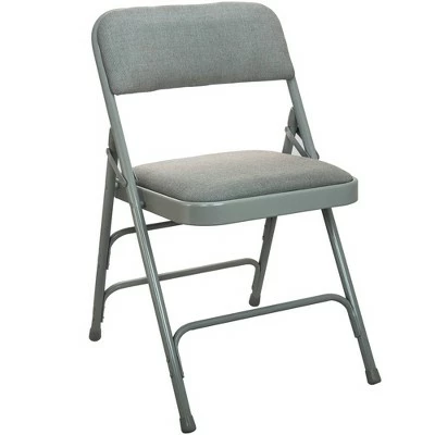 Emma and Oliver Beige Padded Metal Folding Chair - Fabric Seat 3 Emma and Oliver Beige Padded Metal Folding Chair - Fabric Seat