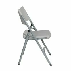 Heavy Duty Resin Folding Chair Light Gray - OSP Home Furnishings