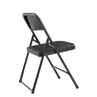 National Public Seating Set of 4 Premium Resin Plastic Folding Chairs - Hampton Collection Gray 4 National Public Seating Set of 4 Premium Resin Plastic Folding Chairs - Hampton Collection Gray - Image 2