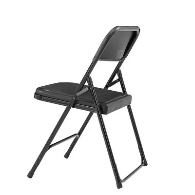 National Public Seating Set of 4 Premium Resin Plastic Folding Chairs - Hampton Collection Gray 5 National Public Seating Set of 4 Premium Resin Plastic Folding Chairs - Hampton Collection Gray - Image 3