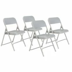 National Public Seating Set of 4 Premium Resin Plastic Folding Chairs - Hampton Collection Gray 25 National Public Seating Set of 4 Premium Resin Plastic Folding Chairs - Hampton Collection Gray -Dining Chairs And Benches Official Shop unnamed file 10966