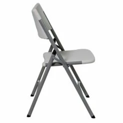 Resin Folding Chair Light Gray - OSP Home Furnishings