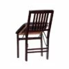 Set of 2 Leatherette with Slatted Back Folding Chairs Brown - Benzara