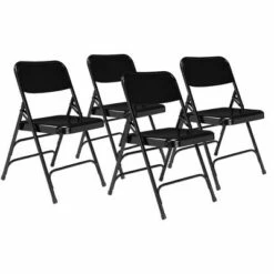 National Public Seating Set of 4 Deluxe All Steel Triple Brace Folding Chairs - Hampton Collection Blue -Dining Chairs And Benches Official Shop unnamed file 10988